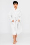 Senza Sherpa Plush Huggle Hooded Soft Dressing Bathrobe Gown With Pockets & Belt For Women Or Men