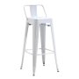 Gof Furniture Banita Metal Bar Stool White