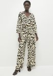 Edit Mock Wrap Belted V-neck Jumpsuit - Nature Texture
