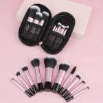 10PCS MINI Makeup Brush Set With Storage Bag Portable Travel Supplies Loose Powder Brush Contour Brush Eyeshadow Brush Eyebrow B