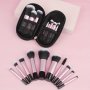 10pcs Mini Makeup Brush Set With Storage Bag Portable Travel Supplies Loose Powder Brush Contour Brush Eyeshadow Brush Eyebrow Brush Concealer Brush Kit Professional