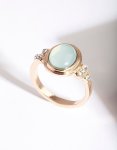 Goldair Gold Oval Diamante Ring - M l