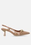 Plum Jacqueline Slingback Heel - Camel