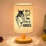 Nordic Wooden Table Lamp Horse HTL3