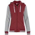 Ladies Princeton Hooded Sweater Red