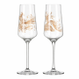 Ritzenhoff Pink Touch Prosecco Glass Set Peacock & Koi -