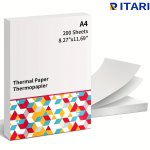 200 Sheets A4 Thermal Paper For M08F-A4 Portable Printer Multipurpose Thermal Paper For Picture Homework Contract 21.01CM X 29.4