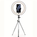 1PC 25.4CM Ring Fill Light With Adjustable Tripod Stand & Phone Holder LED Selfie Circle Light For Tiktok Youtube Zoom Photograp