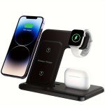 3 In 1 Fast Charging Station Folding Wireless Charger Stand For Iphone 15 14 13 12 11 PRO MAX MINI 8 PLUS X XR XS X SE For Iwatc
