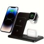 3 In 1 Fast Charging Station Folding Wireless Charger Stand For Iphone 15/14/13/12/11/PRO/MAX/MINI/8/PLUS/X/XR/XS/X/SE For Iwatch ULTRA/ULTRA2/9/8/7/6/5/4/3/2/1/SE For Airpods 3/2/1/PRO/PRO2