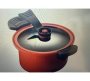 ABC001 Pot With Lid 3.5 L Capacity Aluminium Non-stick Induction Bottom