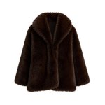 Plush Fur Coat Chocolate Was: R1595