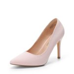 Dream Pairs Women's Closed Toe High Heels Dress Pointed Toe Wedding Pump Shoes Size 9.5 Pink suede