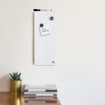 Nobo MINI Magnetic Whiteboard Strip Frameless Dry Wipe Easy Clean Wall Mountable Integrated Pen Clip Home office 140 X 360 Mm Wh