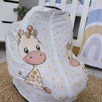Car Seat Cover Sage Mustard Blue Dotty Rainbow Giraffe Set