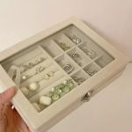 Velvet Jewellery Box - Grey