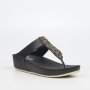 Delia Thong Sandal Black