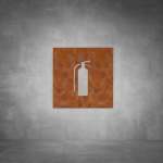 Fire Extinguisher Sign - Rust - Powder Coated Aluminum