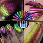 High Pigmented Chameleon Eyeshadow Powder Glitter Color Gradient Sparkle Metallic Texture Highlighting Powder For Halloween Make
