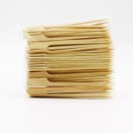 100PCS 15CM Fruit Skewers With Handle Square Bbq Grill Sticks