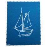 Silkscreen Stencil Sail Boat 7CM X 9CM