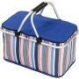 Foldable Poppy Blue Lines Insulated Picnic Basket