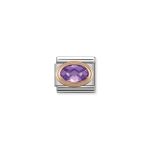 Composable Classic Link Rose Gold Violet Stone