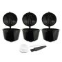 Black Reusable Dolce Gusto Coffee Capsules Pods - 3 Piece