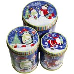 Christmas Character Tins Set Of 3