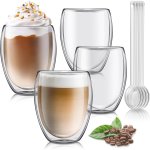 350ML Double Walled Coffee Glasses Glass Coffee Mug