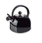 - Stainless Steel Whistling Kettle Black 2.5 Litre