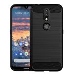 Nokia 4.2 Shockproof Carbon Fiber Design Cover - Black