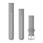 Garmin Quick Release 22MM Silicone Bands – Shadow-grey Silver Buckle