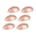 6 X 76MM Rose Gold Shell Shape Cabinet Pull Handles With Screw Fixings