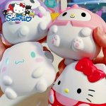 Hellokitty Licensed Kuromi Mymelody Cinnamoroll Slow Rebound Doll Office Decompression Healing Creative Pinch Pinch Music Gift P
