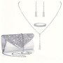 Party Evening Bag Set Fashion Rhinestone Decoration Clutch Bag Chain Shoulder Bag & Earrings & Necklace & Bracelet Set For Carnaval Wedding Music Festival