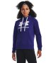 Women's Ua Rival Fleece Logo Hoodie - Sonar Blue / Sm