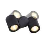Diago Double Aluminium Adjustable Wall Light Black
