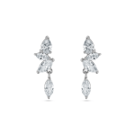Sterling Silver Cubic Zirconia Scatter Drop Earrings