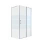 Shower Door Pivot And Fixed Panels Remix Chrome With Privacy Glass 80X120X195CM