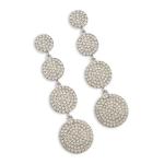 Silver Circle Drop Earrings