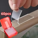60 Pieces Of Multifunctional Double Sided Adhesive Tape: Waterproof Reusable And Perfect For Walls New Year Decorations And Spri