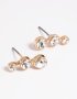 Goldair Gold Diamante Crawler Stud Earrings