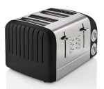 Swan Retro 4 Slice Stainless Steel Black Toaster