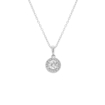 Sterling Silver & Cubic Zirconia Halo Pendant