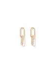 Malani Metal & Stone Link Earrings - 0 Crystal