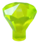 Parts Rock 1 X 1 Jewel 24 Facet 30153 - Trans-neon Green