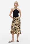Flared Skirt - Beige tiger Striped
