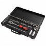 Craft Socket & Ratchet Set 27PC 1/2" Dr Crv 12 Point Metal Case