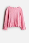 Overlock-detail Cotton Top - Pink